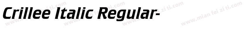 Crillee Italic Regular字体转换